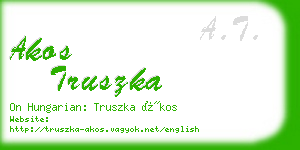 akos truszka business card